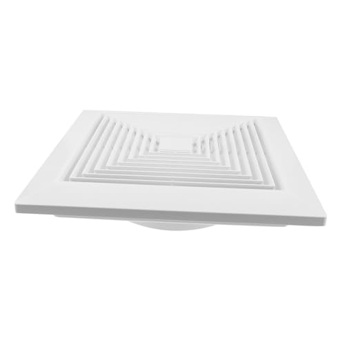 CIYODO Square Exhaust Fan Cover mit Federklammern Kunststoff Lüftungsgitter für Badezimmer Decken Wandmontage Gleichmäßige Luftverteilung Verbessertes Raumklima Langlebiger von CIYODO