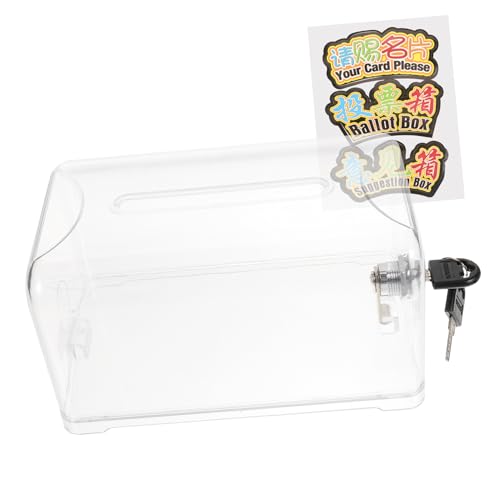 CIYODO Stimmzettel Spendenbox Begrüßen Sperren Schlüssel Spendenboxen Für Wohltätige Zwecke Spendenboxen Für Fundraising Wahlurnen Vorschlagsboxen Acryl Transparent von CIYODO