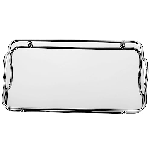 CIYODO Elegantes Tablett aus Edelstahl rechteckig Serviertablett Glatte Oberfläche für Hochzeit Geburtstag Festival CIYODO Elegantes Tablett aus Edelstahl rechteckig Serviertablett Glatte Oberfläche für Hochzeit Geburtstag Festival von CIYODO