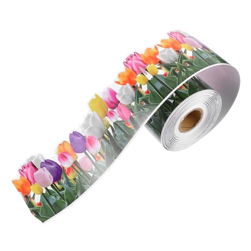 CIYODO Tulpenmuster Border Sticker Dekoratives Randpapier für Klassenzimmer Bulletin Boards Selbstklebend Einfach Anzuwenden Bunte für Wände und Fenster CIYODO Tulpenmuster Border Sticker Dekoratives Randpapier für Klassenzimmer Bulletin Boards Selbstklebend Einfach Anzuwenden Bunte für Wände und Fenster von CIYODO