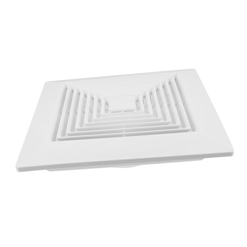 CIYODO Ventilatorabdeckung Ersatz mit Federn Quadratischer Deckenlüfter-abdeckung für Badezimmer Kunststoff Lüftungsgitter Diffusor für Wand Deckenbelüftung von CIYODO