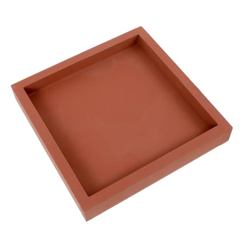 CIYODO Topfteller Quadratisch Dickes Tablett Pflanzentablett Aus Kunststoff Gartentablett Blumentopftablett Topfstütze Innen Rot von CIYODO