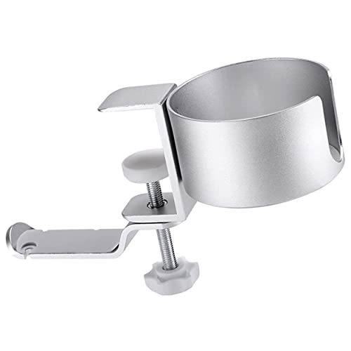 CIYODO Verstellbarer Aluminium Kopfhörerhalter und Drehbarer Schreibtisch Becherhalter Multifunktionaler Headset Haken mit Rutschfestem Getränkehalter für Büro und Gaming von CIYODO