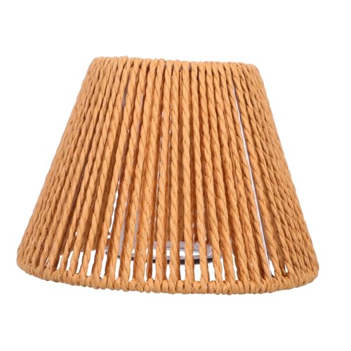 CIYODO Vintage Macrame Lamp Shade aus Papierseil und Metall Kegelförmig Langlebig und Handgefertigt für Restaurant Hotel und Zimmer Dekorative Hängelampe mit Warmem Lichtschein von CIYODO