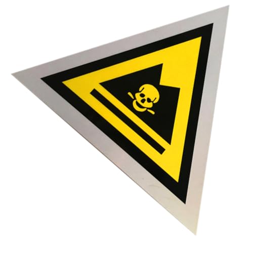 CIYODO Warnschild Gefährliche Abfälle Metall Sicherheitszeichen Vorsicht Giftig Robust für Innen Außen Einfache Installation Handhabung von CIYODO