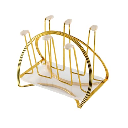 CIYODO Wasserbecherhalter mit Abtropfschale aus Rostfreiem Material Praktisches Küchendrainage regal für Tassen und Kaffeebecher Platzsparend und Leicht zu Reinigen Geeignet für von CIYODO