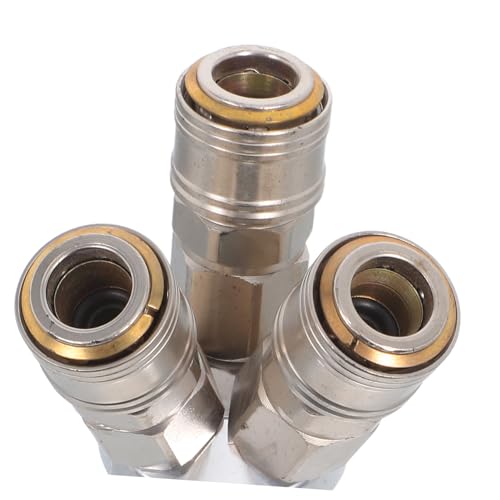 CIYODO Wege Luftschlauch Verteiler Schnellkupplung Stahl Selbstsichernd Pneumatisch Kompressor Anschlussstück für Industrie Werkstatt Pneumatische Werkzeuge von CIYODO