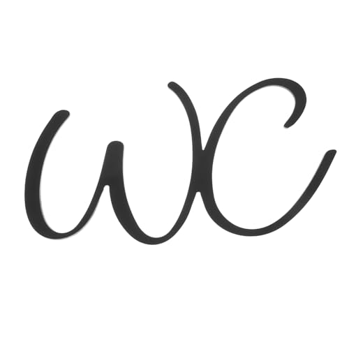 CIYODO Witziges Wc Türschild aus Robustem Metall Selbstklebendes Badezimmer Schild für Männer und Damen Wasserfestes Modernes Toilettenschild für Büro und Geschäft Stilvolle Bad Deko von CIYODO