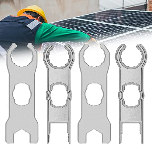 CJBIN MC4 Schlüssel Spanner Set, 4 Stück Solar Handlicher Schraubenschlüssel, Hergestellt aus Metall, Montage-Werkzeug für MC4-Stecker für Solarpanel-Kabel, PV-Systemdraht und Stecker von CJBIN