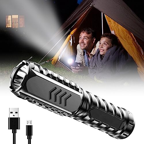 CJBIN Taschenlampe Led, Multifunctional Rechargeable Flashlight, Kleine Taschenlampe Led Aufladbar Extrem Hell, IP8 Wasserdicht Taktische Taschenlampe, [Energieklasse A+++] von CJBIN