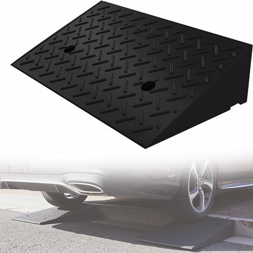 Auffahrrampe Pkw Türschwellenrampe Für Rollator, Bordsteinrampe 3 4 5 7 8 9 10 11 12 13 14 15 cm Hoch rutschfeste Oberfläche, rutschfest Rollstuhl Schwellenrampe (Size : 100x30x15cm) von CJBWJM