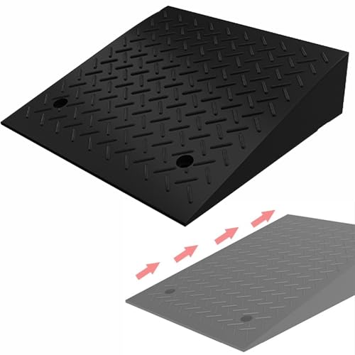 Bordsteinkanten-Rampe 15-3 cm Hoch Gummirampe Türschwellenrampe Auffahrrampe Rampe Gummikeil Für Treppe Hindernissen Haus Schritte (Size : 100x30x12cm) von CJBWJM