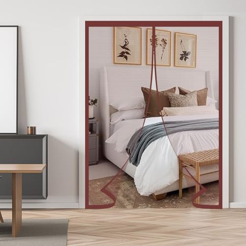 Braun Magnet Fliegengitter Tür 165x220cm Insektenschutz Magnet Fliegenvorhang, Magnetvorhang Fliegennetz, Auto Schließen, für Die Balkontür Kellertür Terrassentür Braun Magnet Fliegengitter Tür 165x220cm Insektenschutz Magnet Fliegenvorhang, Magnetvorhang Fliegennetz, Auto Schließen, für Die Balkontür Kellertür Terrassentür von CJFBDY