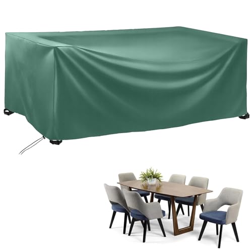 CJFBDY Rechteckig Gartenmöbel Abdeckung 130x90x70cm Schwerlast 420D Oxford Gewebe Schutzhülle, Wasserdicht, Winddicht, UV-beständig, Outdoor Schutzhülle für Gartentisch Terrassenmöbel von CJFBDY