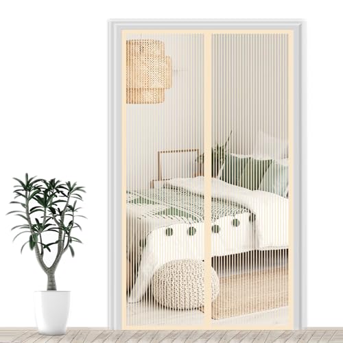 Magnet Fliegengitter Tür 105x205cm Beige Magnetisches Moskitonetz, Insektenschutz Fliegengitter Vorhang Automatisches Schließen, für Balkontür Kellertür und Schiebetür Magnet Fliegengitter Tür 105x205cm Beige Magnetisches Moskitonetz, Insektenschutz Fliegengitter Vorhang Automatisches Schließen, für Balkontür Kellertür und Schiebetür von CJFBDY