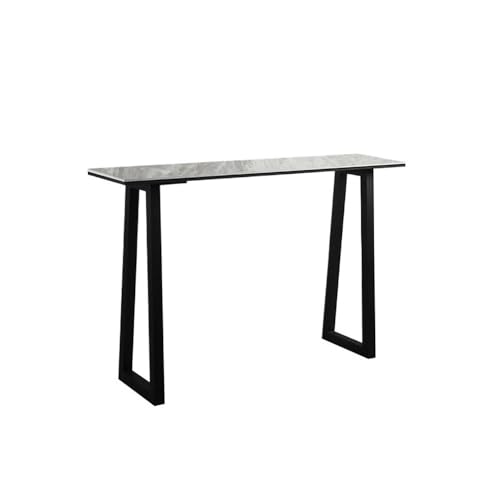 CJHFR472SG 100 cm einfacher Langer Stehtisch mit Metallrahmen, rechteckiger Stehtisch for Küche, Esszimmer und Wohnzimmer(Grigio) von CJHFR472SG