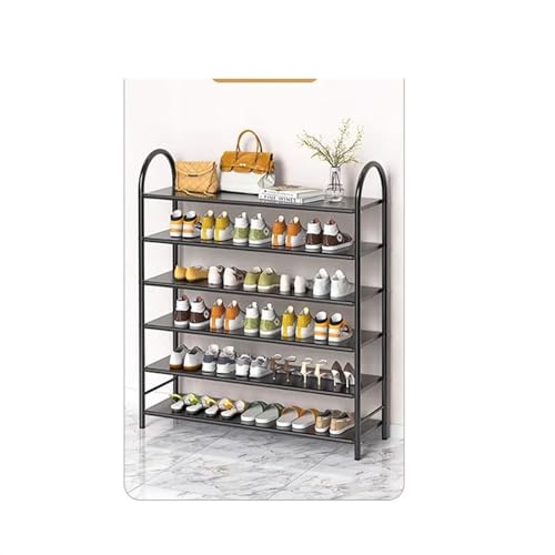 CJHFR472SG Freistehend Einfache Schuhregal Hause Tür Licht Luxus Indoor Mehrschichtige platzsparende Staub Lagerung Artefakte Hause Schuhschrank Schuhregal(Schwarz,Klein) von CJHFR472SG