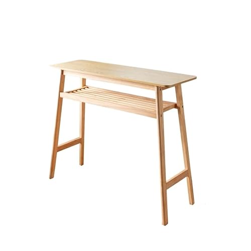 CJHFR472SG Home Doppelschichtiger Stehtisch aus Holz Einfacher Balkon Wohnzimmer Milchteeladen Langer schmaler Tisch mit hohem Fuß von CJHFR472SG