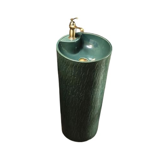 CJHFR472SG Klassisch Geformtes grünes Standwaschbecken mit Wasserhahn und Abfluss, for den Außenbereich, Terrasse, bodenstehendes Waschbecken Waschbeckenunterschrank CJHFR472SG Klassisch Geformtes grünes Standwaschbecken mit Wasserhahn und Abfluss, for den Außenbereich, Terrasse, bodenstehendes Waschbecken Waschbeckenunterschrank von CJHFR472SG