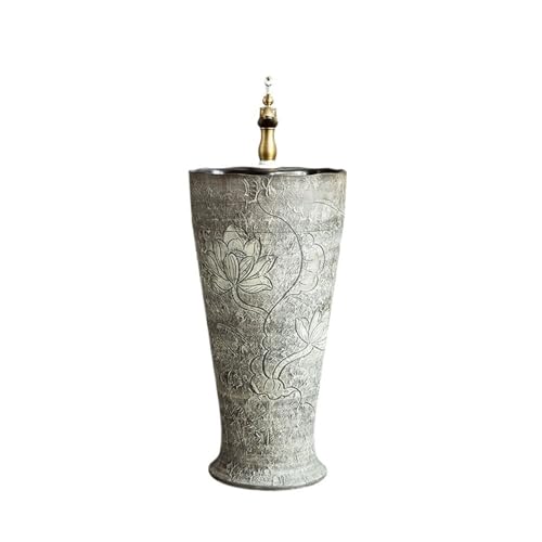 CJHFR472SG Klassisch Keramik-Kunst-Waschbecken mit Wasserhahn und Abfluss-Set for den Balkon im Freien, Badezimmer-Waschbecken mit Sockel Waschbeckenunterschrank CJHFR472SG Klassisch Keramik-Kunst-Waschbecken mit Wasserhahn und Abfluss-Set for den Balkon im Freien, Badezimmer-Waschbecken mit Sockel Waschbeckenunterschrank von CJHFR472SG