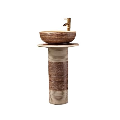 CJHFR472SG Klassisch Retro-Standwaschbecken mit Wasserhahn und Abfluss-Set, bodenstehendes Keramikwaschbecken for den Badezimmerhof Waschbeckenunterschrank CJHFR472SG Klassisch Retro-Standwaschbecken mit Wasserhahn und Abfluss-Set, bodenstehendes Keramikwaschbecken for den Badezimmerhof Waschbeckenunterschrank von CJHFR472SG