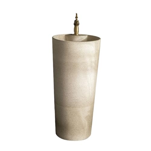 CJHFR472SG Klassisch Retro-Waschbecken mit Wasserhahn und Abflussgarnitur, bodenstehendes Keramikwaschbecken Waschbeckenunterschrank von CJHFR472SG