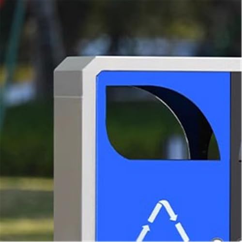 CJHFR472SG Küche Mülleimer mit vier Fächern for den Außenbereich, Abfallbehälter aus verzinktem Stahl for malerische Orte im Straßenpark Groß von CJHFR472SG