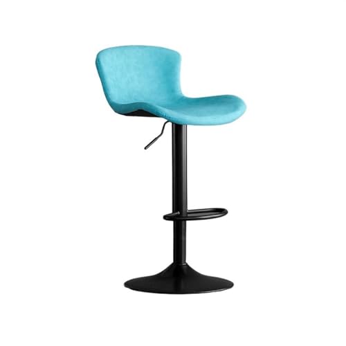 CJHFR472SG Küchenstühle (60-80 cm) Fashion Lift Einfacher Barhocker Moderner Haushalts-Hocker Hocker Leichte Luxus-Rückenlehne Eisen-Drehstuhl Barstuhl(Blue) von CJHFR472SG