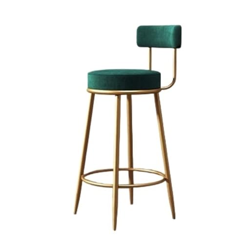 CJHFR472SG Küchenstühle Barhocker aus Schmiedeeisen, minimalistisch, for Bars, Zuhause, mit Rückenlehne, Hochstuhl, Dunkelgrün Barstuhl(Klein) von CJHFR472SG