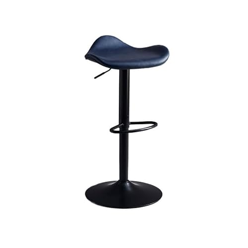 CJHFR472SG Küchenstühle Mode Bar Stuhl Eisen Hochstuhl Kann Heben Und Drehen Licht Luxus Hohe Hocker Moderne Einfache Rückenlehne Barhocker Barstuhl(Blue) von CJHFR472SG