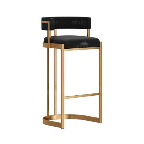 CJHFR472SG Küchenstühle Rezeption Küche Licht Luxus Premium Gefühl Insel Tisch Hohe Hocker Hause Rückenlehne Kassierer Spezielle Barhocker Barstuhl(Schwarz) von CJHFR472SG