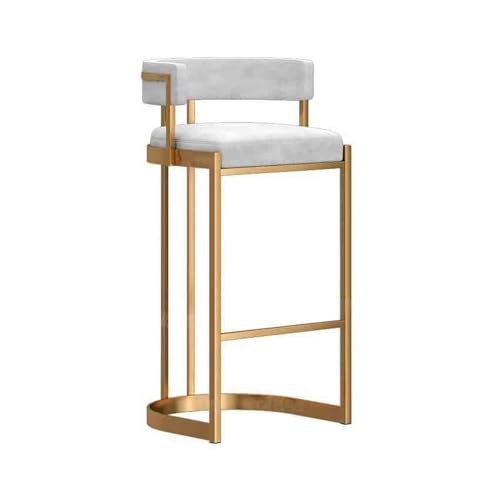 CJHFR472SG Küchenstühle Rezeption Küche Licht Luxus Premium Gefühl Insel Tisch Hohe Hocker Hause Rückenlehne Kassierer Spezielle Barhocker Barstuhl(Weiß) von CJHFR472SG