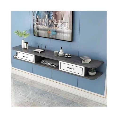 CJHFR472SG Medienkonsole Schwebender TV-Ständer, an der Wand montiertes Entertainment-Center, Medienwandeinheiten mit Türen Unterhaltungszentrum(Grigio) von CJHFR472SG