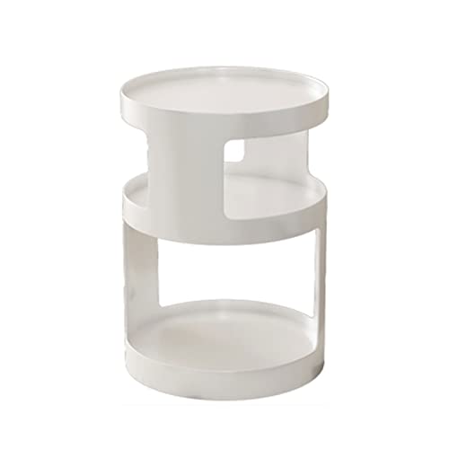 CJHFR472SG Modern Nachttisch aus Metall mit offenem Stauraum, seitlicher Sofatisch, Akzentmöbel for Wohnzimmer, Schlafzimmer, Kleiner Couchtisch, Cocktailtisch Einfach(Weiß) von CJHFR472SG