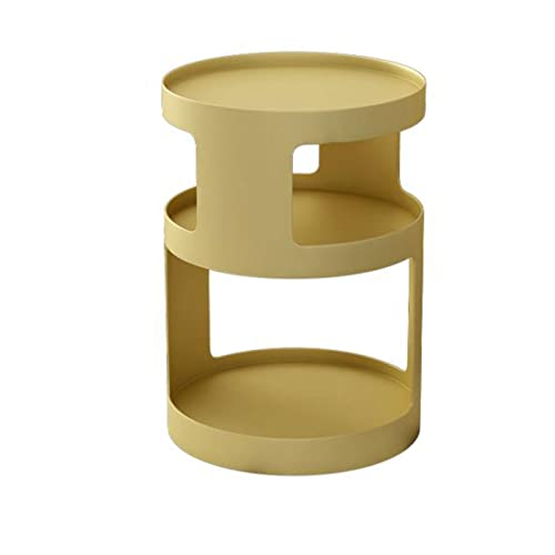 CJHFR472SG Modern Nachttisch aus Metall mit offenem Stauraum, seitlicher Sofatisch, Akzentmöbel for Wohnzimmer, Schlafzimmer, Kleiner Couchtisch, Cocktailtisch Einfach(Yellow) von CJHFR472SG