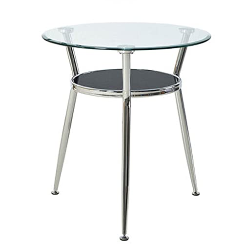CJHFR472SG Modern Runder Esstisch aus Glas, Kleiner moderner Esstisch for 2–3 Personen, Wohnzimmer-Balkon-Küchen-Couchtisch Einfach von CJHFR472SG
