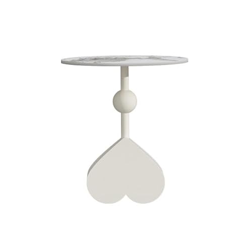 CJHFR472SG Modern Tragbarer runder Beistelltisch aus Metall, Mini-Nachttisch, kreativer Nachttisch for zu Hause, auf dem Balkon oder im Wohnzimmer Einfach(Weiß) von CJHFR472SG