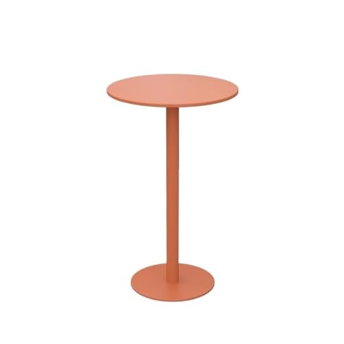 CJHFR472SG Moderner runder Tisch aus Eisen for den Innen- und Außenbereich, Barhöhentisch for Wohnmobile, Terrassen, Catering-Partys, gewerbliche Veranstaltungen(Orange) von CJHFR472SG