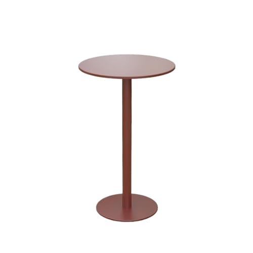 CJHFR472SG Moderner runder Tisch aus Eisen for den Innen- und Außenbereich, Barhöhentisch for Wohnmobile, Terrassen, Catering-Partys, gewerbliche Veranstaltungen(Red) von CJHFR472SG