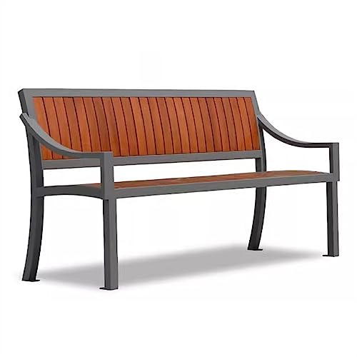 CJHFR472SG Patio Bänke Terrassenbank for den Außenbereich, 3 Gartenbänke mit Handläufen, geeignet for Terrassenveranda, Balkon am Pool, Innenhof Hinterhof(180x58x85CM) von CJHFR472SG