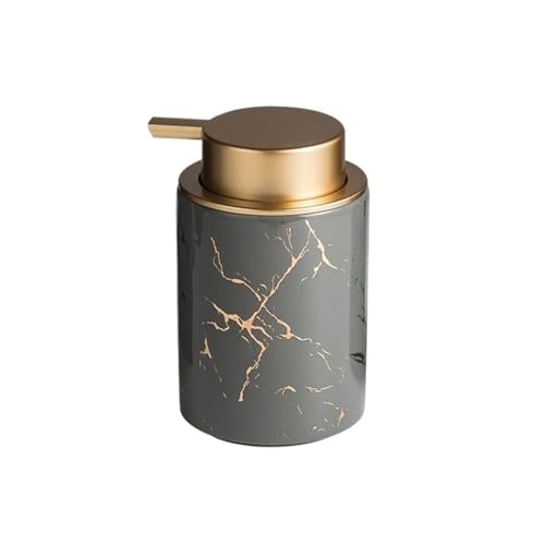 CJHFR472SG Seifendosierer Moderne Keramik Seifenspender Lotion Pumpflaschen for Küche Waschbecken Badezimmer Zähler für Badezimmer und Küche(Grigio) von CJHFR472SG