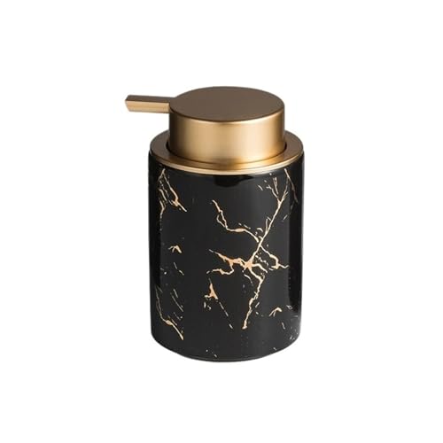 CJHFR472SG Seifendosierer Moderne Keramik Seifenspender Lotion Pumpflaschen for Küche Waschbecken Badezimmer Zähler für Badezimmer und Küche(Schwarz) von CJHFR472SG