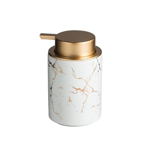 CJHFR472SG Seifendosierer Moderne Keramik Seifenspender Lotion Pumpflaschen for Küche Waschbecken Badezimmer Zähler für Badezimmer und Küche(Weiß) von CJHFR472SG