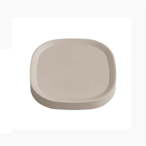 CJHFR472SG Vasensockel Mobiler Pflanzkübelsockel aus Kunststoff, verdeckte Universalräder, Rollen, Bonsai-Tablett Präsentation(Beige,Klein) von CJHFR472SG