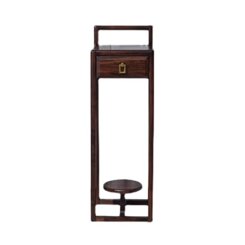 CJHFR472SG Vasensockel Neu Chinesische mit Schublade Ebenholz Blume Rack, for Innen Haushalt Bonsai Stand Präsentation(Klein) von CJHFR472SG