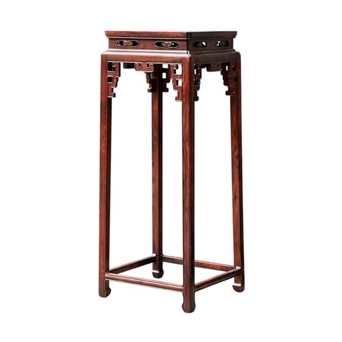CJHFR472SG Vasensockel Vintage Durchbrochene Schnitzerei Redwood Display Basis, Mortise Craft Blume Tisch Ornament Regal Präsentation von CJHFR472SG