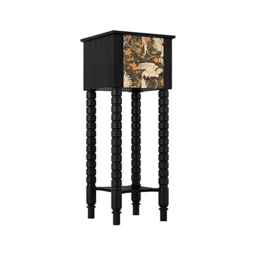 CJHFR472SG Vasensockel Wohnzimmer gegen die Wand mit Schublade, hoher Beinständer, französisches Vintage-Holz-Bonsai-Rack Präsentation von CJHFR472SG