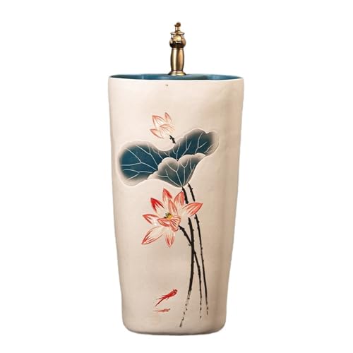 Klassisch Bodenstehendes Keramikwaschbecken Hotel-Waschbecken mit Wasserhahn und Abflussset Waschbecken Klassisch Bodenstehendes Keramikwaschbecken Hotel-Waschbecken mit Wasserhahn und Abflussset Waschbecken von CJHFR472SG
