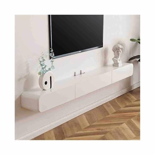 Medienkonsole Moderne schwebende TV-Konsole zur Wandmontage mit 2 Schubladen, schmaler schwebender TV-Schrank aus Holz, Entertainment-Center for Stauraum unter dem Fernseher, Weiß/Schwarz Unterhaltung Medienkonsole Moderne schwebende TV-Konsole zur Wandmontage mit 2 Schubladen, schmaler schwebender TV-Schrank aus Holz, Entertainment-Center for Stauraum unter dem Fernseher, Weiß/Schwarz Unterhaltung von CJHFR472SG