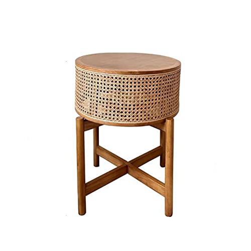 Modern Runder Beistelltisch aus Holz mit Aufbewahrungskorb, rustikaler Beistelltisch, Sofa-Beistelltisch, kleiner runder Nachttisch, kleiner Couchtisch for Wohnzimmer und Schlafzimmer Einfach(Light Br Modern Runder Beistelltisch aus Holz mit Aufbewahrungskorb, rustikaler Beistelltisch, Sofa-Beistelltisch, kleiner runder Nachttisch, kleiner Couchtisch for Wohnzimmer und Schlafzimmer Einfach(Light Br von CJHFR472SG